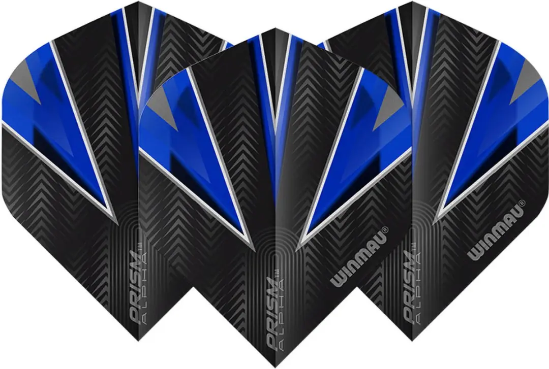 Winmau Prism Alpha Dart Flights - Blauw/Zwart - 3 Stuks