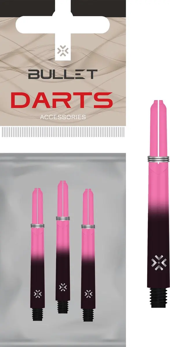 Bullet Shafts 48mm - Zwart Roze - 3 Stuks