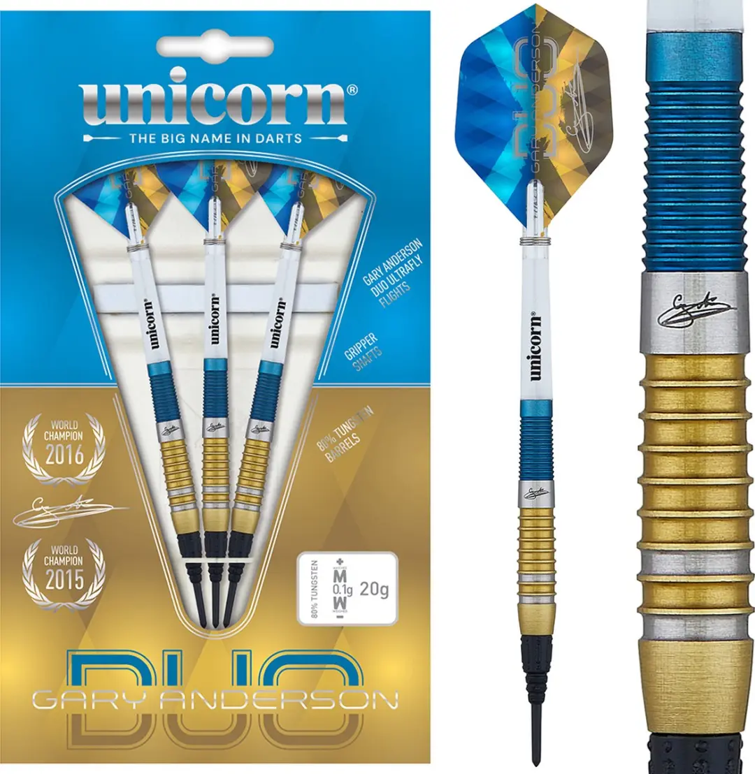 Unicorn Gary Anderson Duo 90% Soft Tip Darts