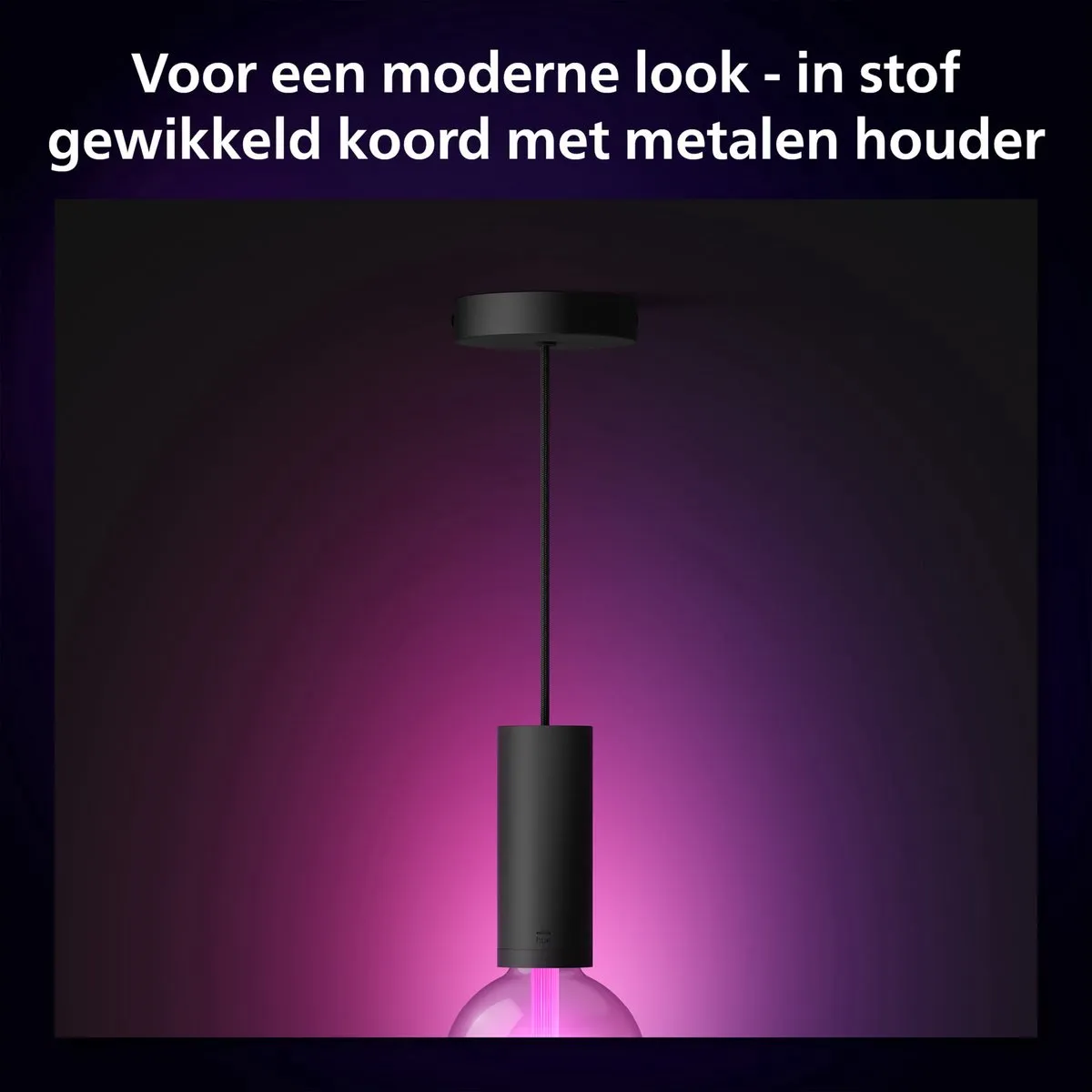 Philips Hue Lightguide Hanglamp Zwart - E27 RGBW