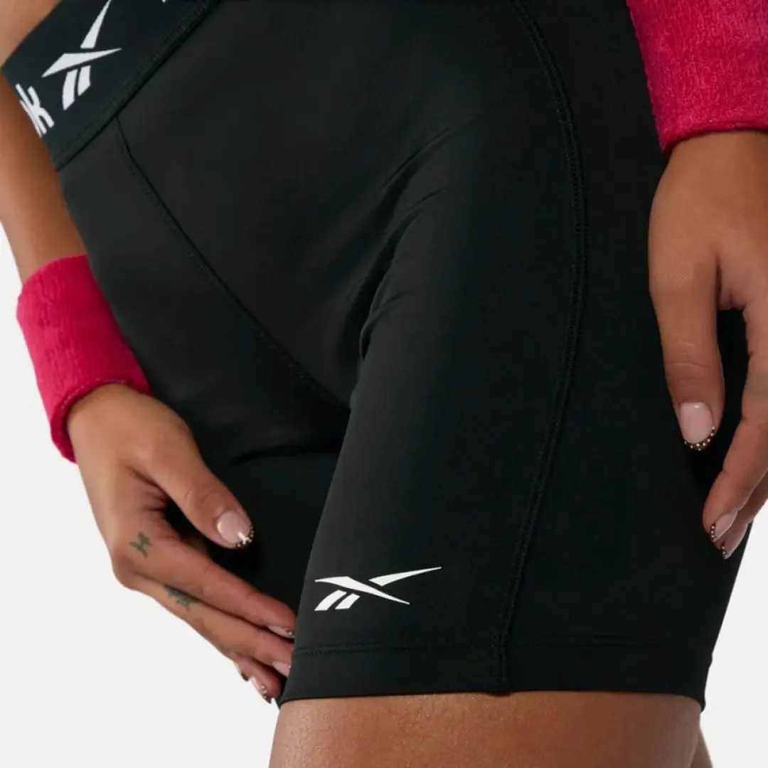 Reebok Ruched Biker Korte Broek M - Zwart