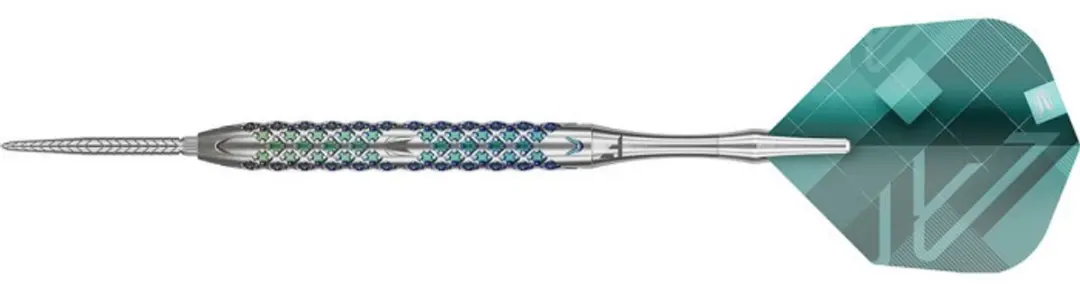Target Rove 01 Swiss Point Dartpijlen - 3 Stuks - Blauw/ Groen/ Zilver