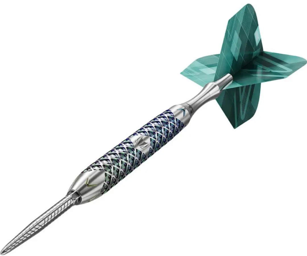 Target Rove 01 Swiss Point Dartpijlen - 3 Stuks - Blauw/ Groen/ Zilver
