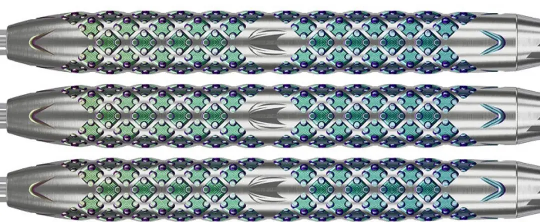 Target Rove 01 Swiss Point Dartpijlen - 3 Stuks - Blauw/ Groen/ Zilver