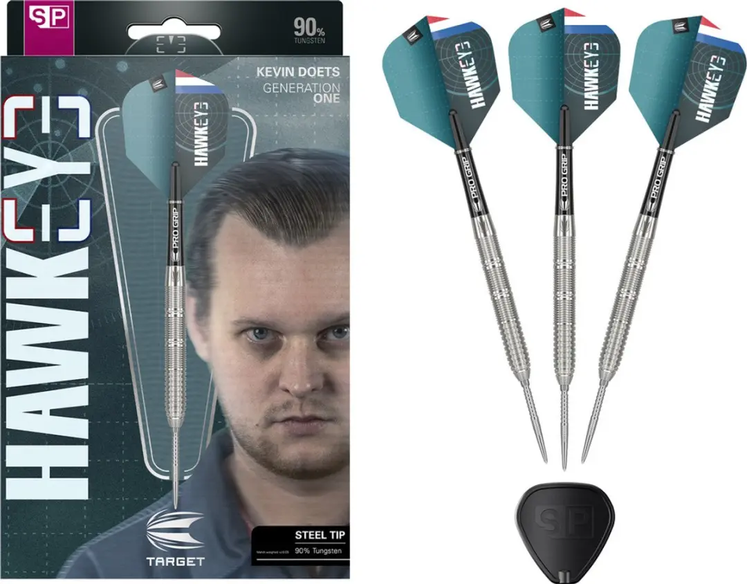 Target Kevin Doets G1 Swiss Point Dartpijlen 3 Stuks - Zilver