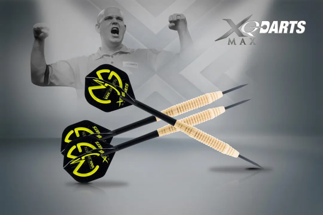 XQMax Michael van Gerwen Dartset - 3 Stuks - Goudkleurig