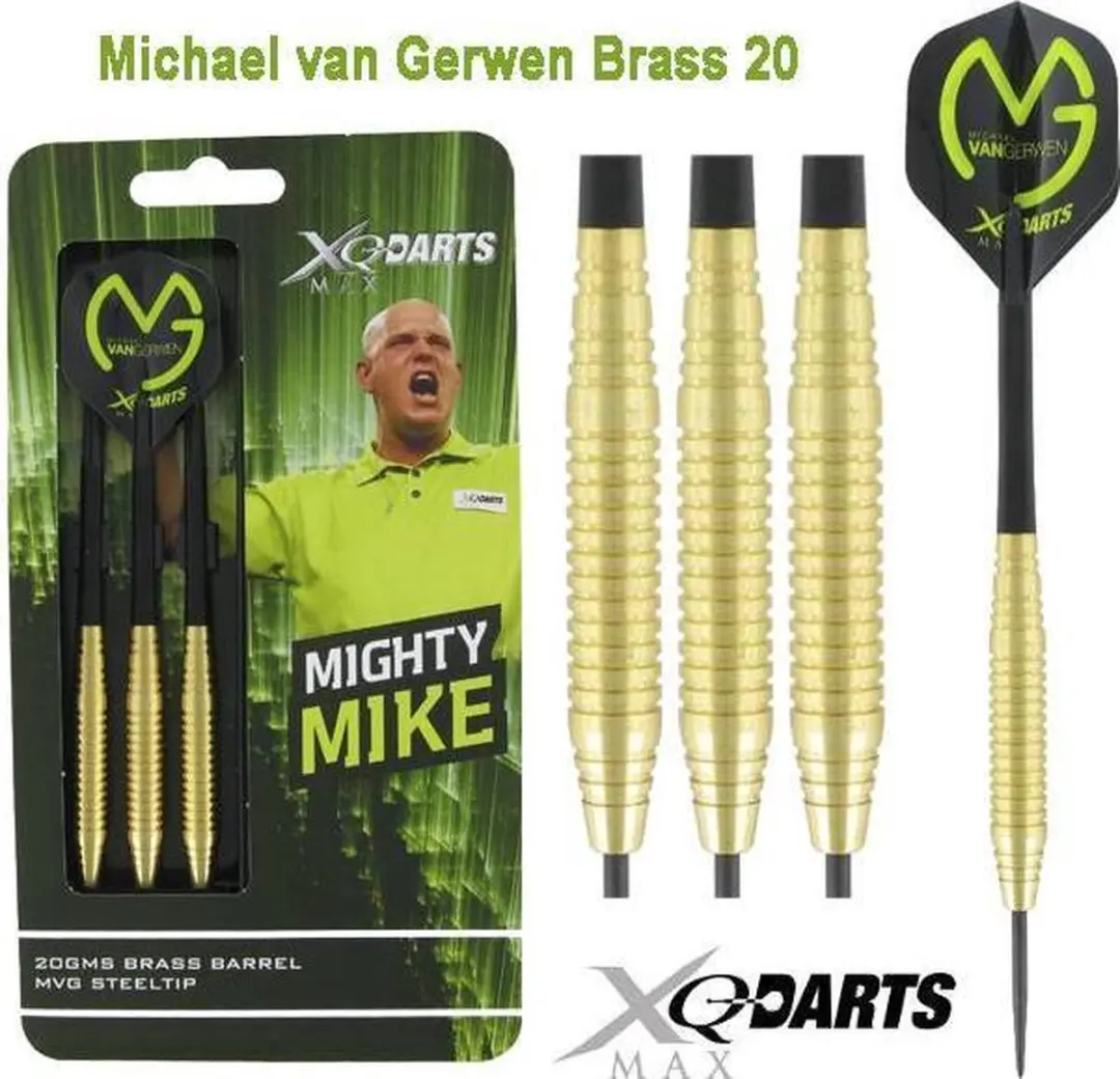 XQMax Michael van Gerwen Dartset - 3 Stuks - Goudkleurig