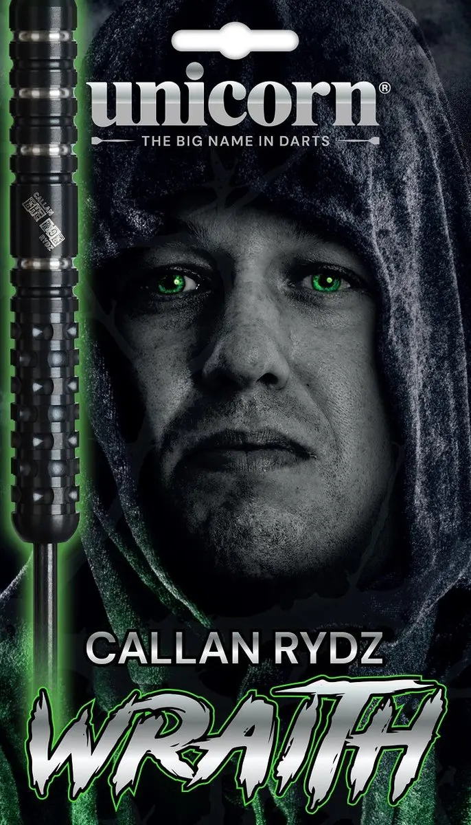 Unicorn Wraith Callan Rydz Phase 2 Dartpijlen 3 Stuks - Zilver/Zwart/ Groen