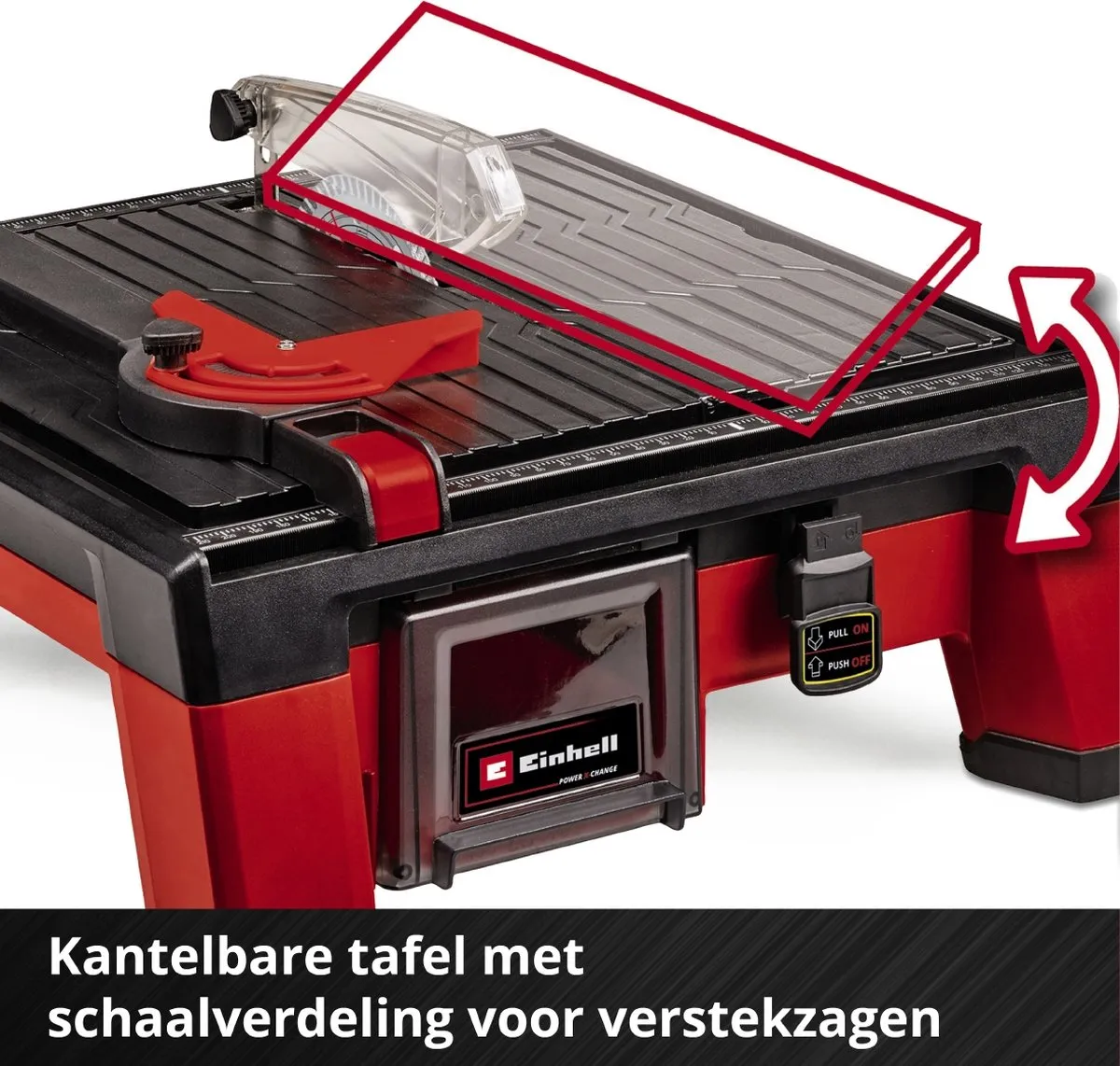 Einhell Accu Tegelsnijmachine TE-TC 18/115 Li Solo - 18V - Ø115mm - Rood/Zwart