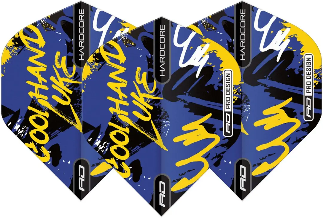 Red Dragon Luke Humphries Graffiti Blue Dart Flights TF6866 - 3 Stuks