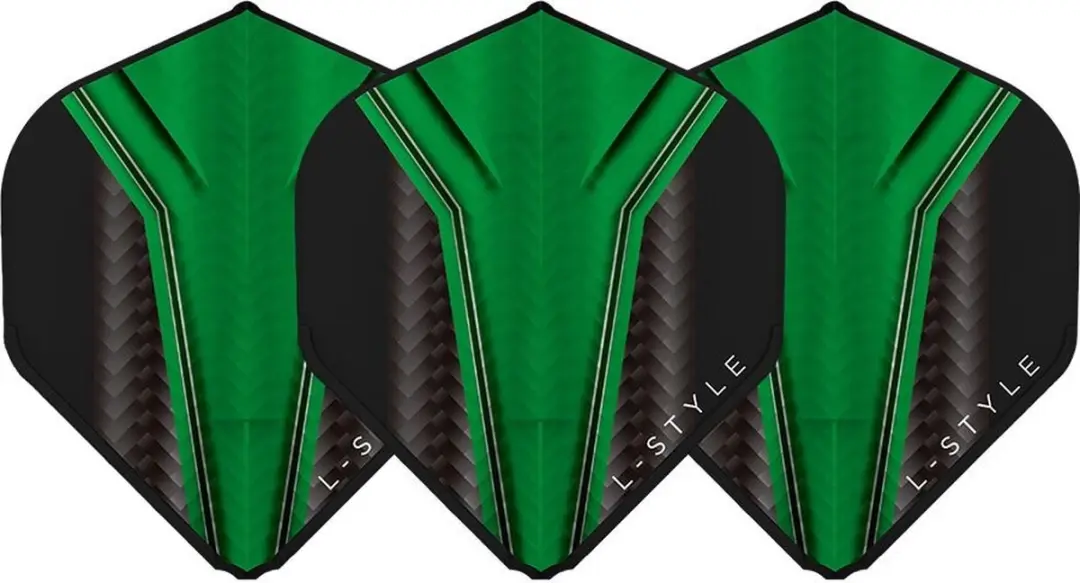L-Style Champagne L1 EZ Standard Dart Flights - Groen - 3 Stuks