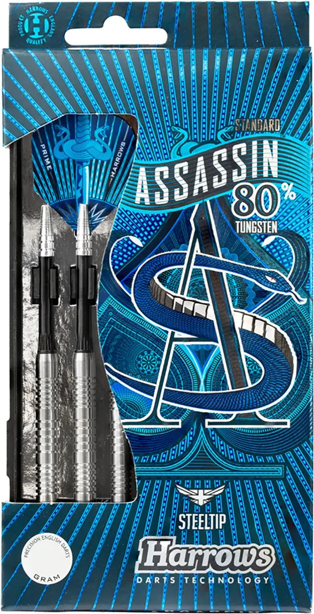 Harrows Assassin RG 80% Dartpijlen 3 Stuks - Zilver