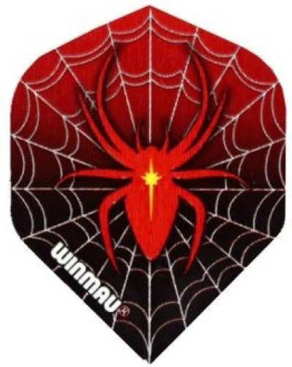 Winmau Spider Red Dart Flights 3 Stuks - Zwart