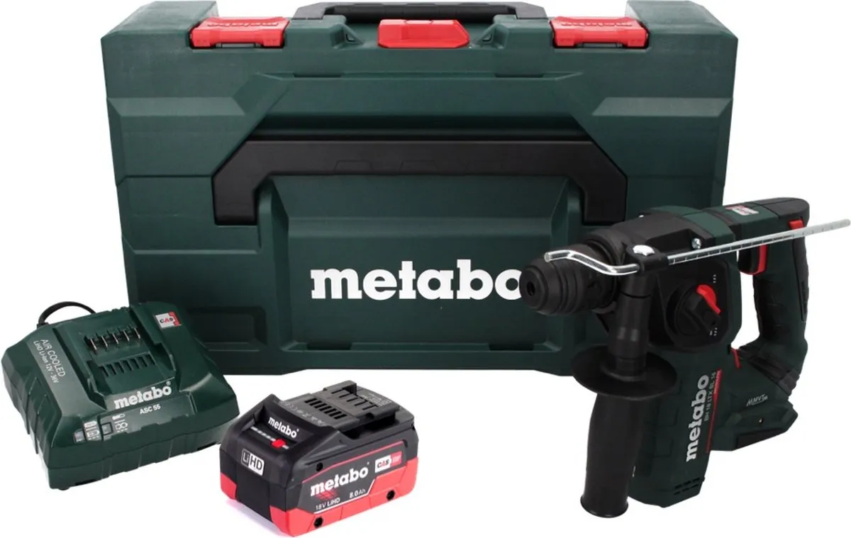 Metabo BH 18 LTX BL 16 Accuboormachine - 18V SDS-plus Brushless - 1x 8,0Ah - afbeelding 3 van 5