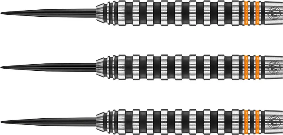 Winmau Fury Dartpijlen 28g - 3 Stuks - Zwart/Zilver