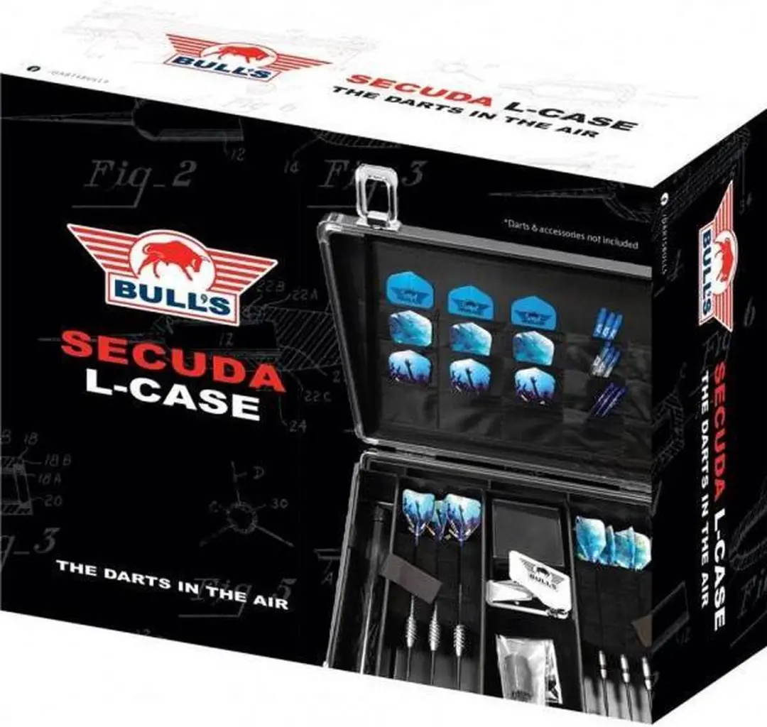 Bull's Secuda Case BU-66369 Aluminium Dartcase - Large - Zwart/Zilver