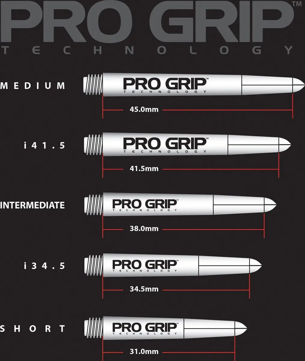 Target Pro Grip Shaft 110160 - 3 Stuks - Zwart