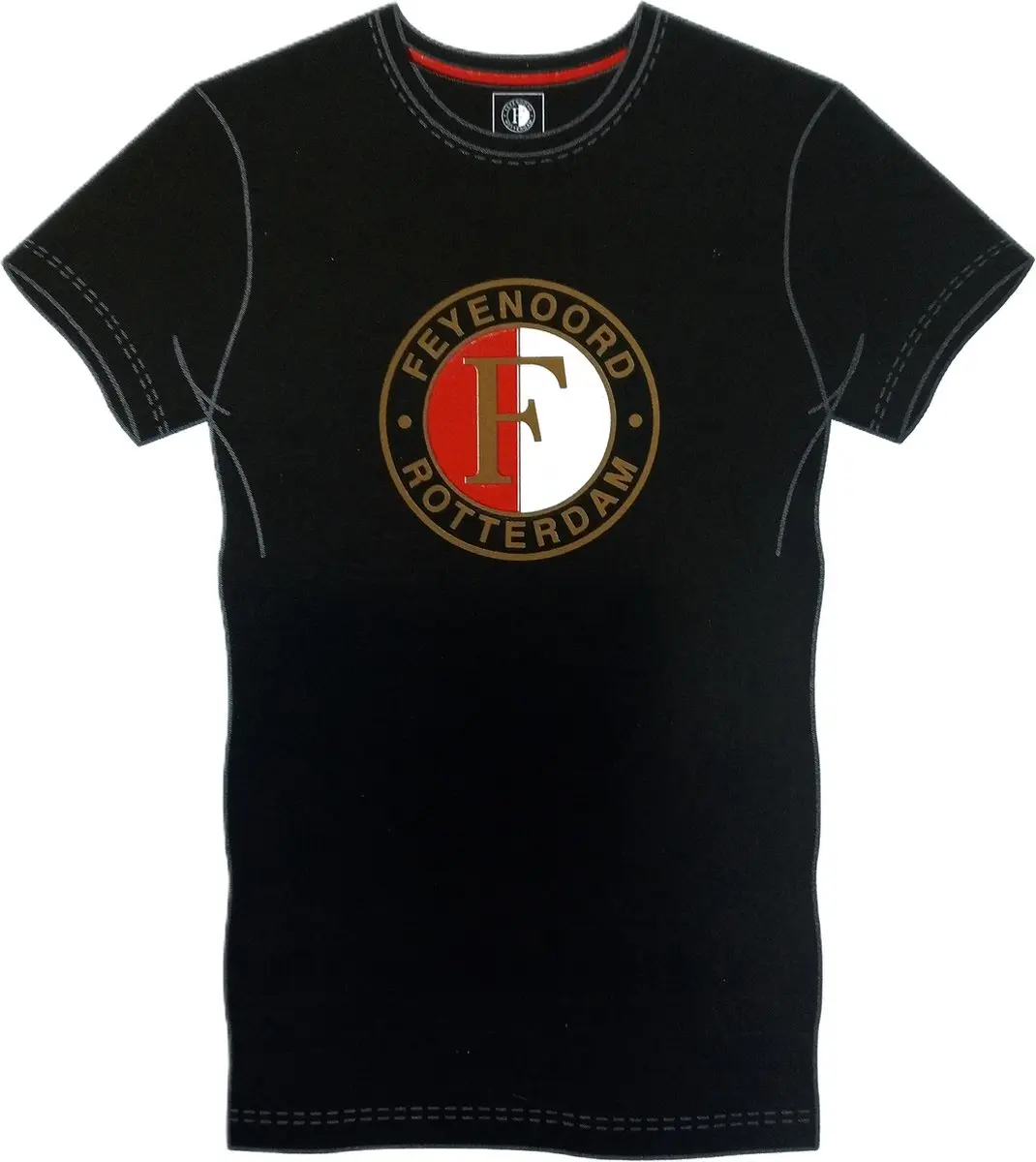 Feyenoord T-shirt Kinderen 104/110 - Zwart