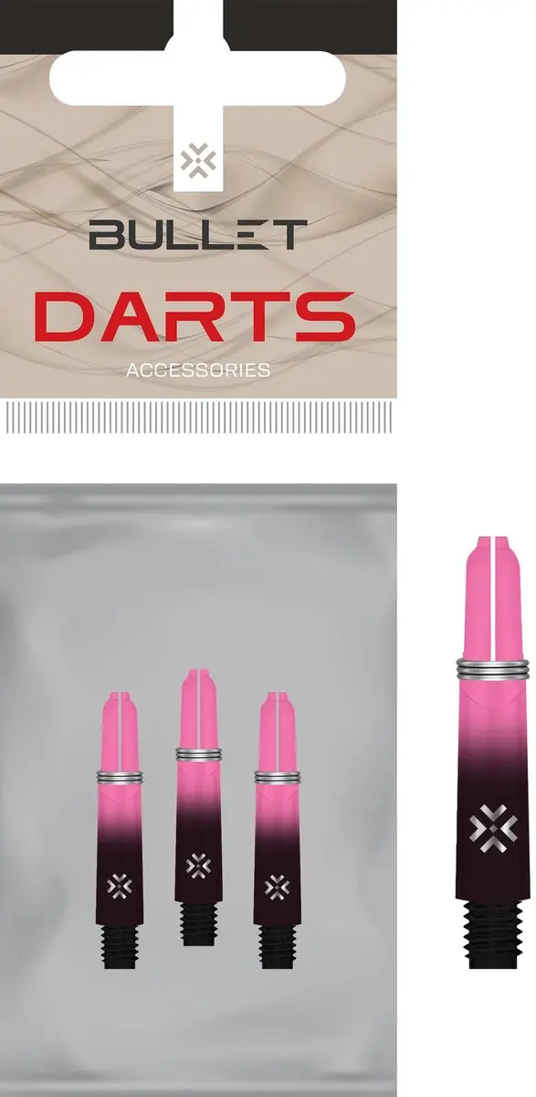 Bullet Shafts 35mm - Zwart Roze - 3 Stuks
