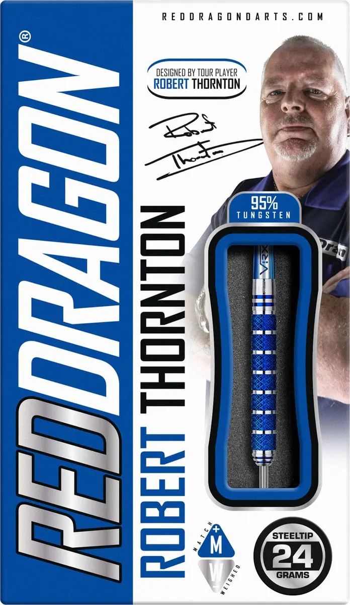 Red Dragon Robert Thornton Seniors World Champion Cobalt SE Dartpijlen - 3 Stuks - afbeelding 6 van 6