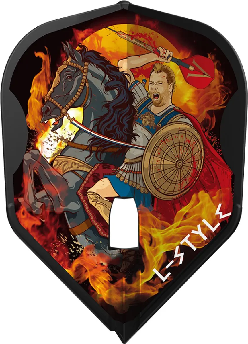L-Style L3 Pro Alexander Merkx Dart Flights - 3 Stuks - Blauw/Geel/Zwart