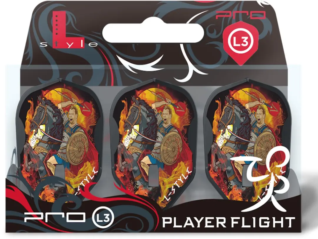 L-Style L3 Pro Alexander Merkx Dart Flights - 3 Stuks - Blauw/Geel/Zwart