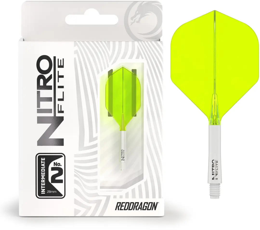 Red Dragon Nitro Flite System X0975 Dartvleugels - 3 Stuks - Geel/Wit - afbeelding 6 van 6