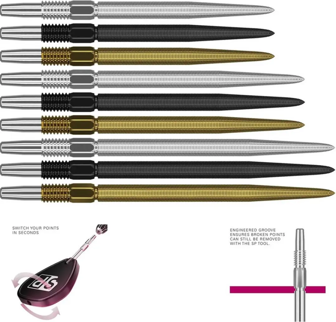 Target Swiss Nano Points Gold 45cm - 3 Stuks
