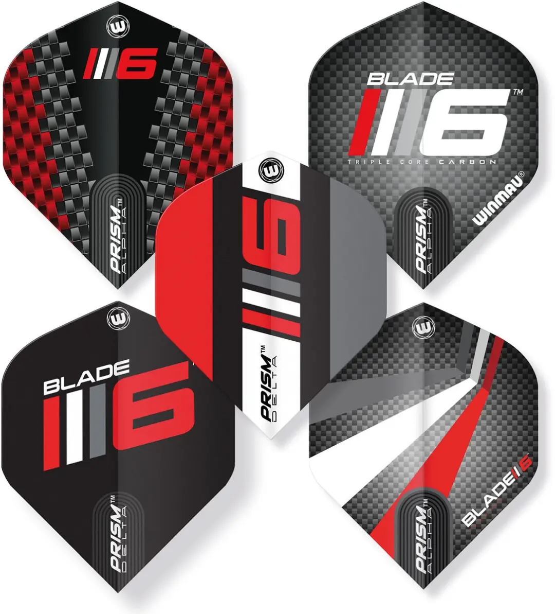 Winmau Blade 6 Flight Collection Dart Flights 3 Stuks - Multi