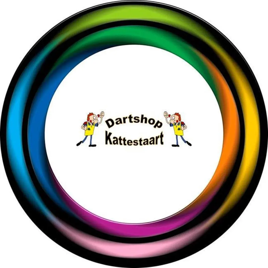 Designa Dartbord Surround Rainbow - Groen/Blauw/Rosa/Geel