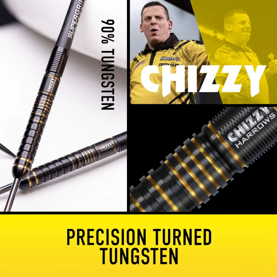 Harrows Chizzy Series 3 Darts 25gr - 3 Stuks - Zwart