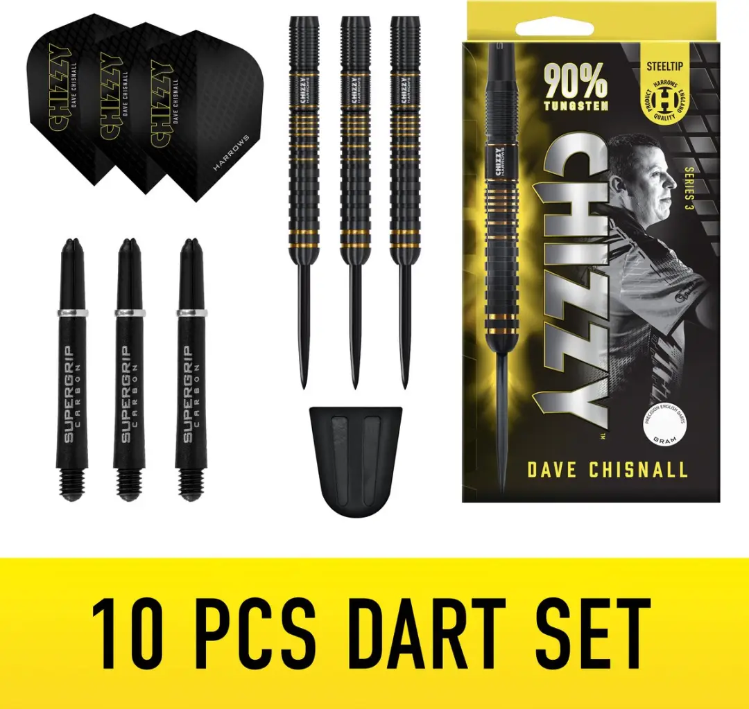 Harrows Chizzy Series 3 Darts 25gr - 3 Stuks - Zwart