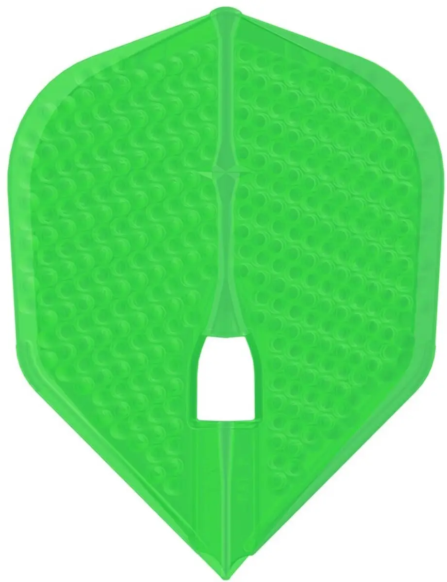 L-Style Champagne L3 Shape Dimple Lime Green Dart Flights FP4314 - 3 Stuks