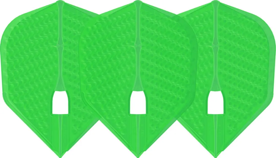 L-Style Champagne L3 Shape Dimple Lime Green Dart Flights FP4314