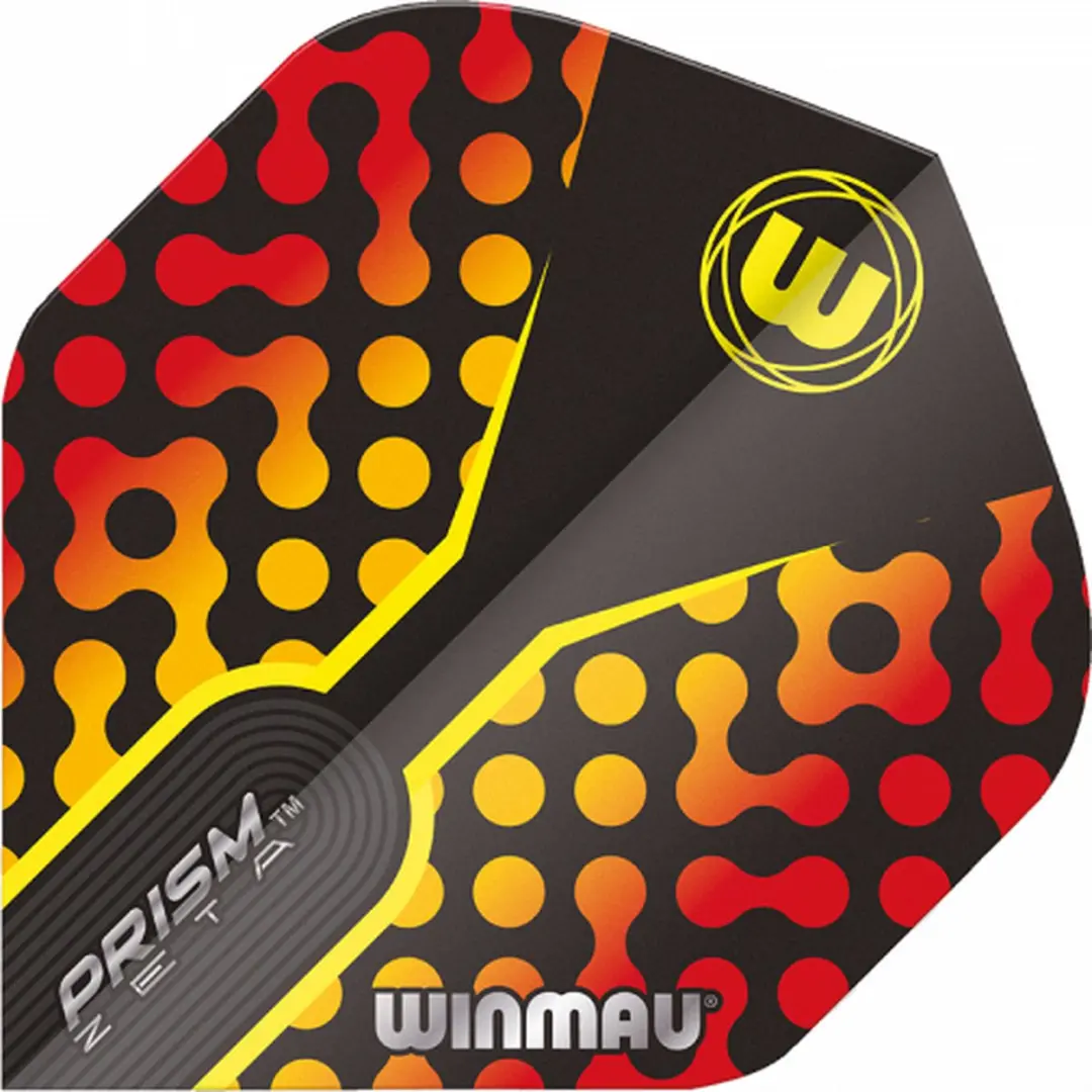 Winmau Prism Zeta Dart Flights - 3 Stuks - Zwart & Rood