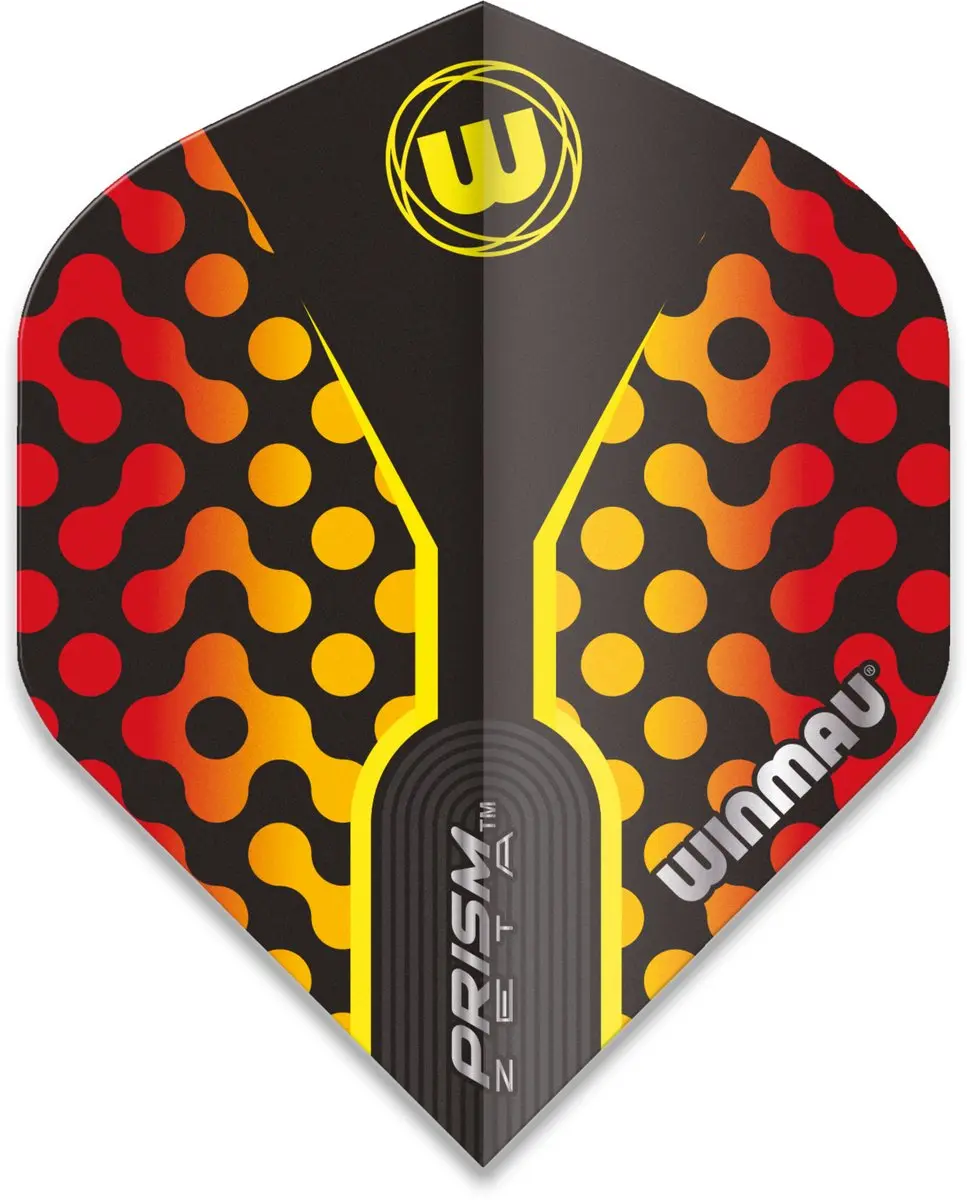 Winmau Prism Zeta Dart Flights - 3 Stuks - Zwart & Rood