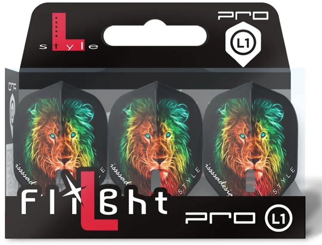 L-Style L1 Pro Dominik Grullich Dart Flights - 3 Stuks - Multi/Zwart