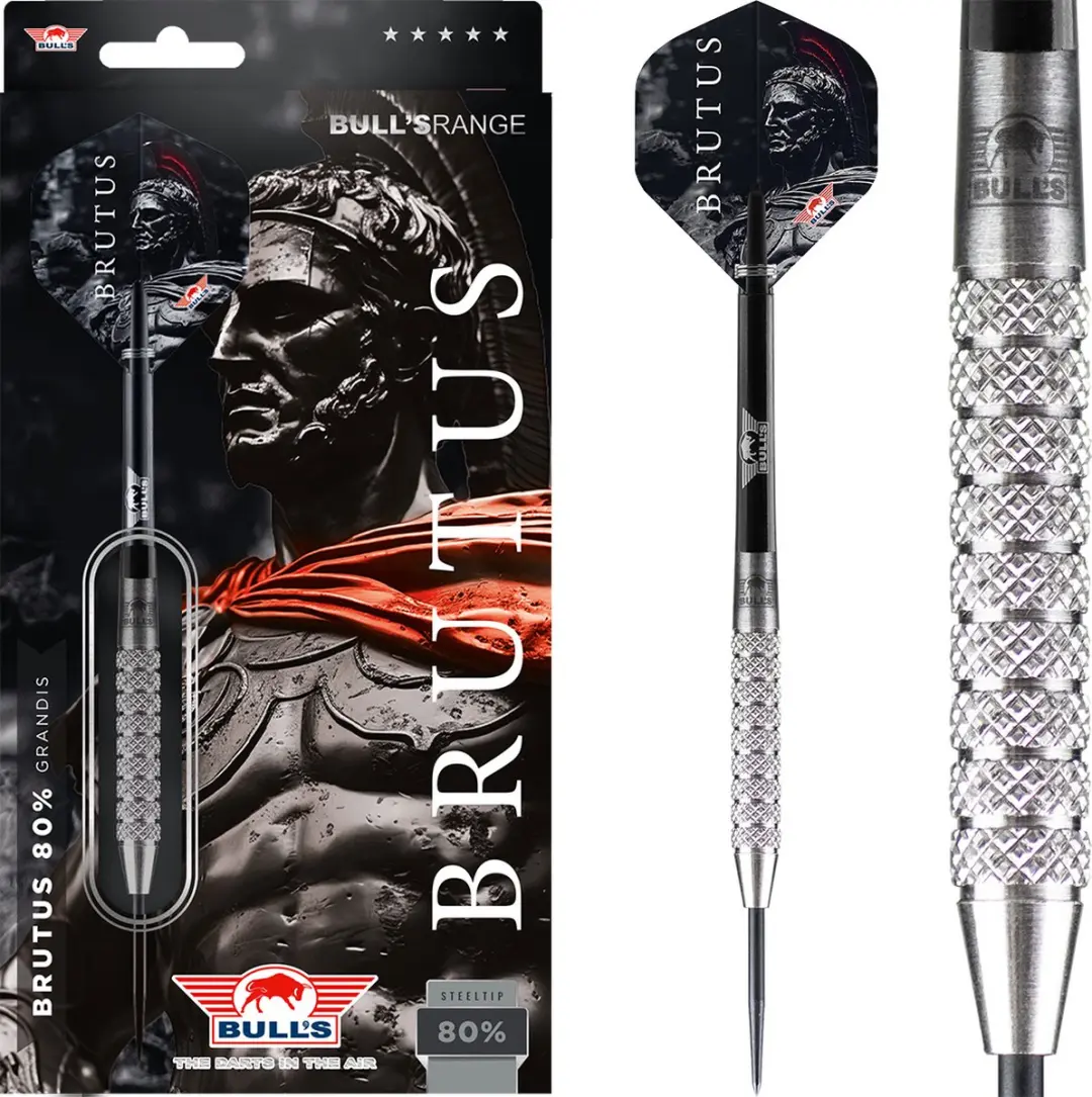 Bull's Brutus Grandis Dartpijlen 28g - 3 Stuks - Zilver - afbeelding 6 van 6
