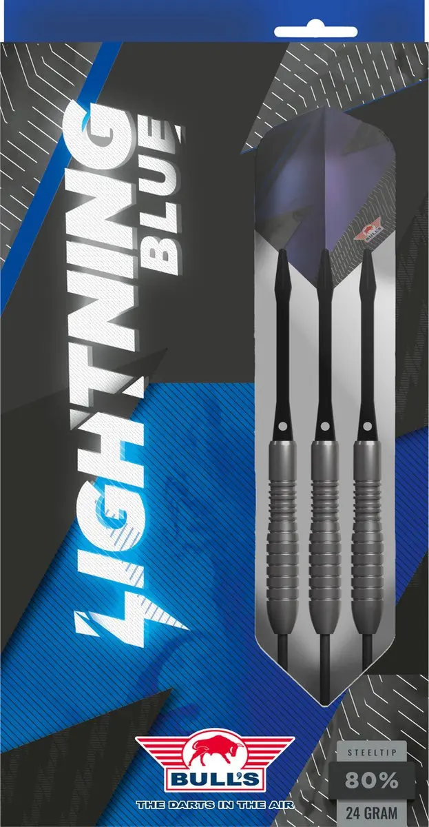 Bull's Lightning Blue Dartpijlen 24g - 3 Stuks