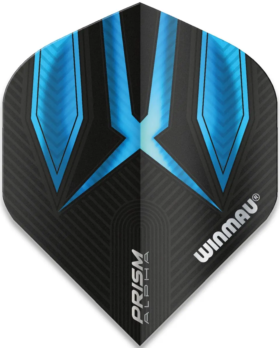 Winmau Prism Alpha Extra Thick Dart Flights - Blauw/Zwart
