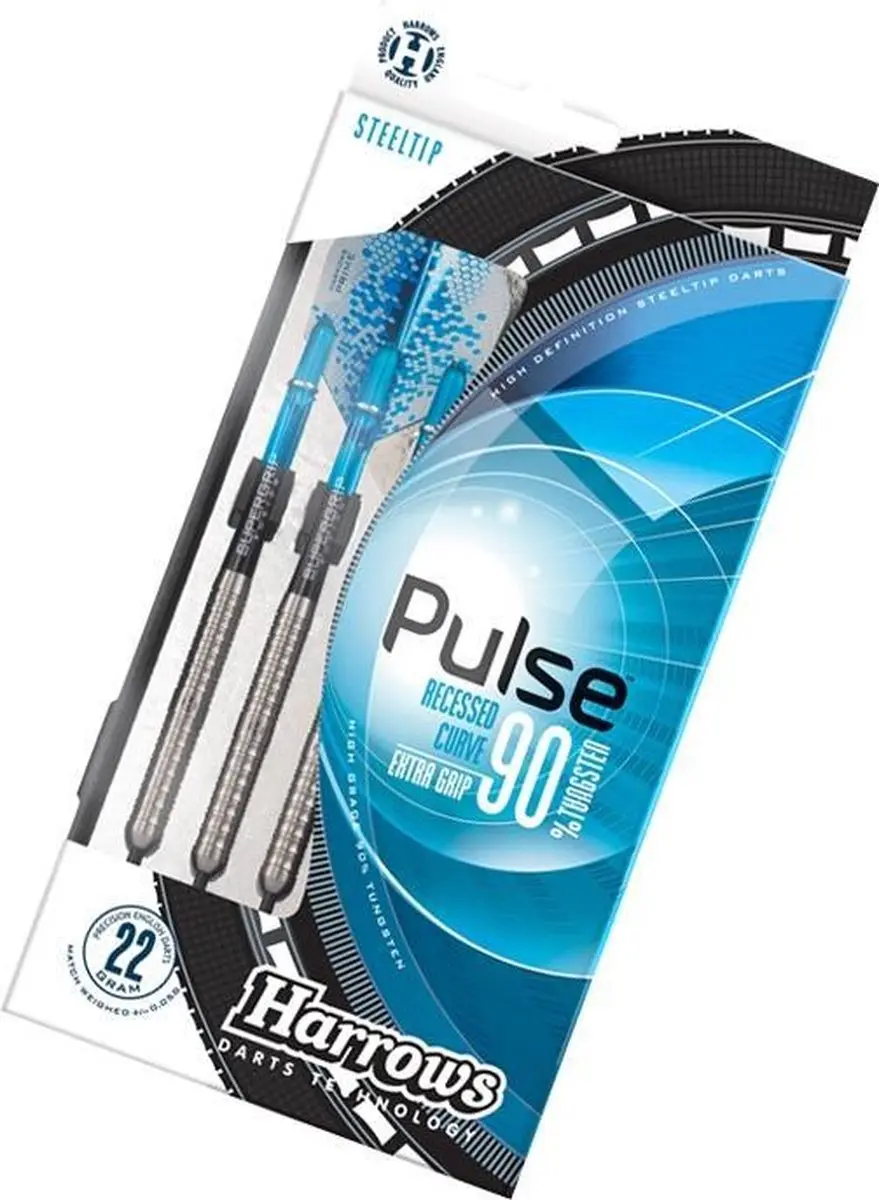 Harrows Pulse Darts 22g - Blauw/Zilver - 3 Stuks