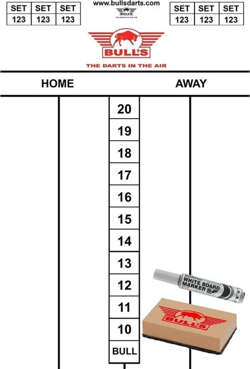 Bull's Dart Scorebord Flex 30x45cm