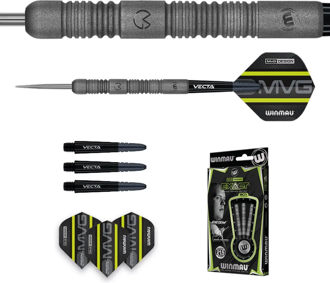 Winmau Michael van Gerwen Exact 90% Dartpijlen - 3 Stuks - Zilver