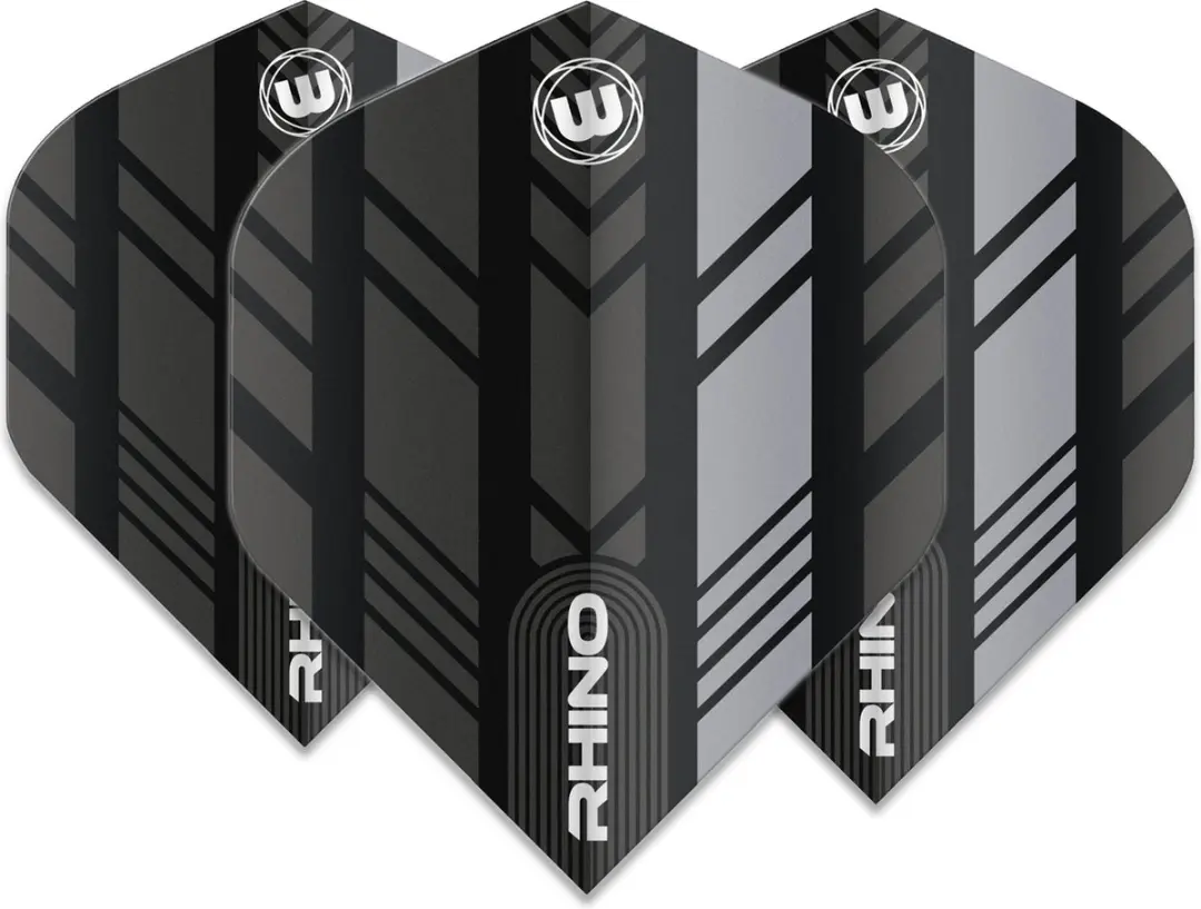 Winmau Rhino Extra Thick Dartvleugels - Grijs/Zwart - 3 Stuks