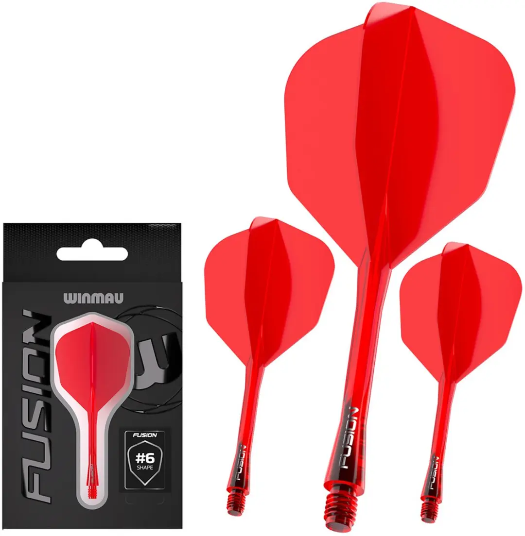 Winmau Fusion Red NO6 Dart Flights - 3 Stuks