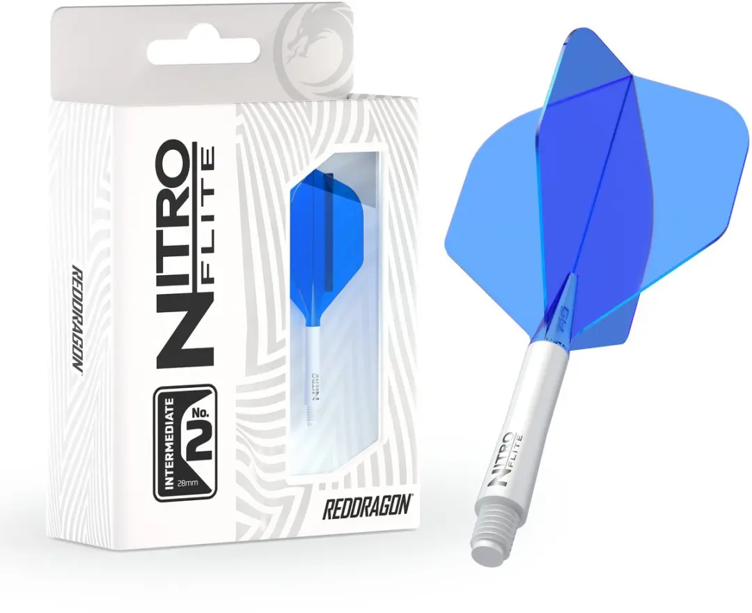 Red Dragon Nitro Flite System X0972 Dartvleugels - 3 Stuks - Blauw/Wit