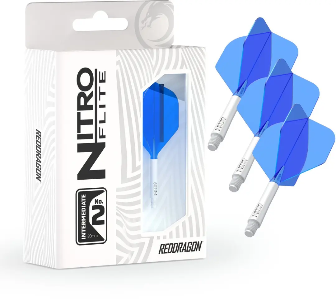 Red Dragon Nitro Flite System X0972 Dartvleugels - 3 Stuks - Blauw/Wit - afbeelding 6 van 6