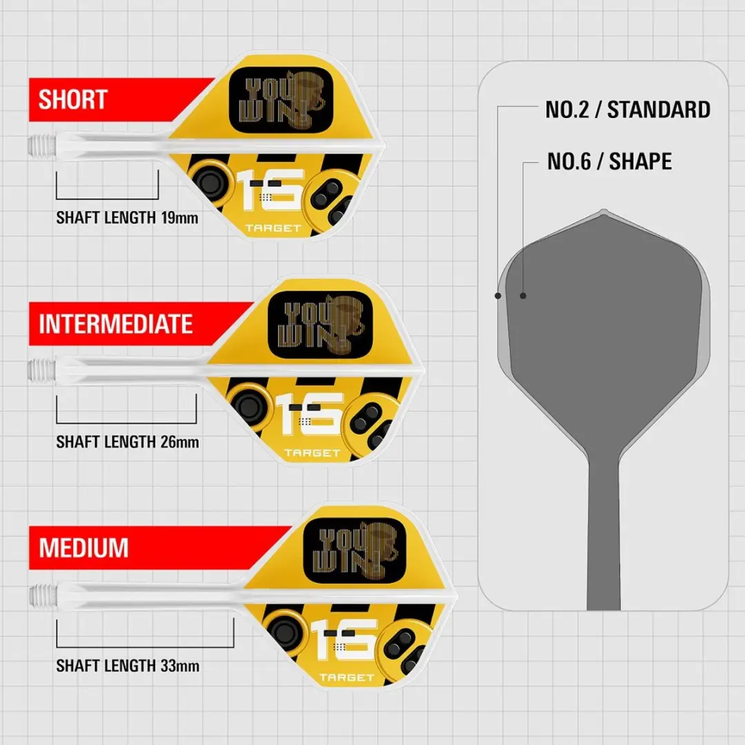Target K-Flex You Win NO2 Dart Flights - 3 Stuks