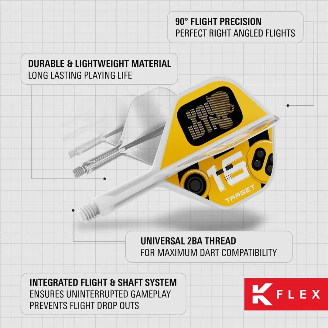 Target K-Flex You Win NO2 Dart Flights - 3 Stuks