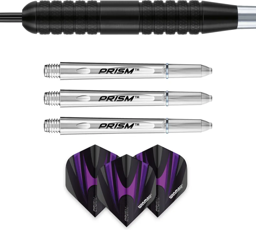 Winmau Apocalypse 3 Brass Dartpijlen - 3 Stuks - Zwart